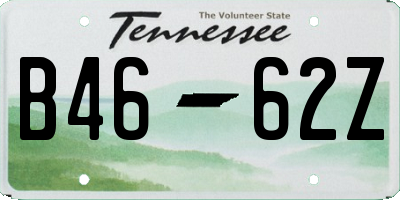 TN license plate B4662Z