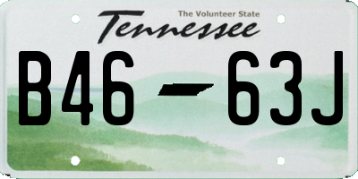 TN license plate B4663J