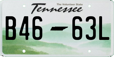 TN license plate B4663L