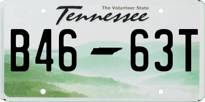TN license plate B4663T