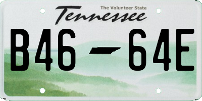 TN license plate B4664E