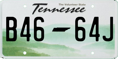 TN license plate B4664J
