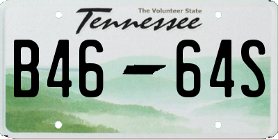 TN license plate B4664S