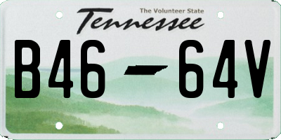 TN license plate B4664V
