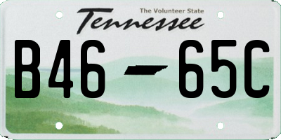 TN license plate B4665C