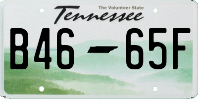 TN license plate B4665F