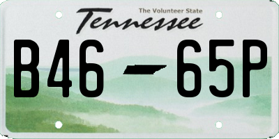 TN license plate B4665P