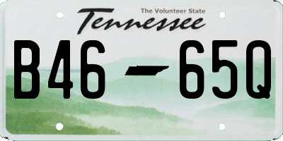 TN license plate B4665Q