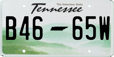 TN license plate B4665W