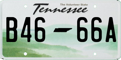 TN license plate B4666A