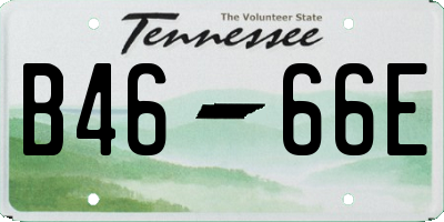 TN license plate B4666E
