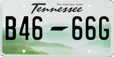 TN license plate B4666G