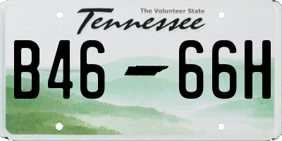 TN license plate B4666H
