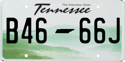 TN license plate B4666J