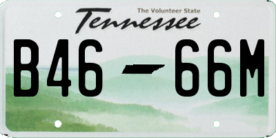 TN license plate B4666M