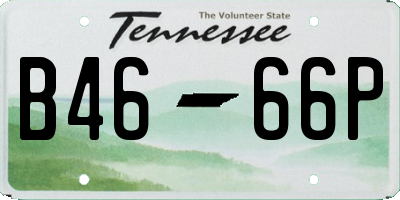 TN license plate B4666P