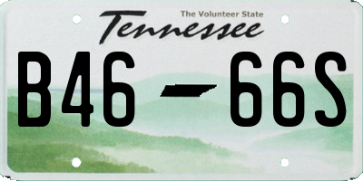 TN license plate B4666S