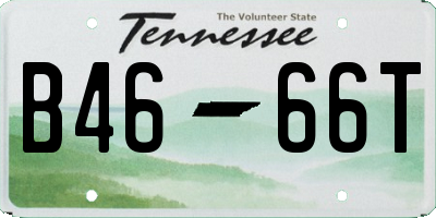 TN license plate B4666T