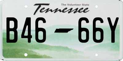 TN license plate B4666Y