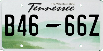 TN license plate B4666Z