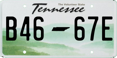 TN license plate B4667E