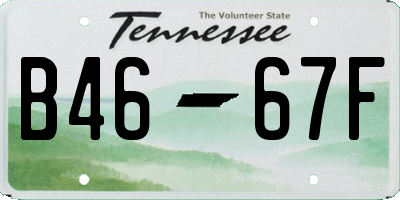TN license plate B4667F