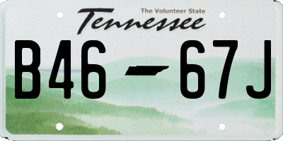 TN license plate B4667J