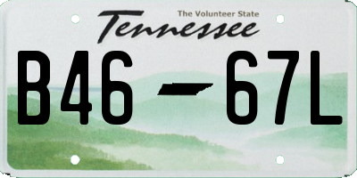 TN license plate B4667L