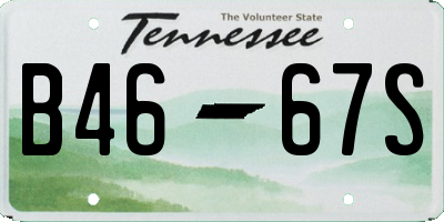 TN license plate B4667S
