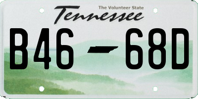 TN license plate B4668D