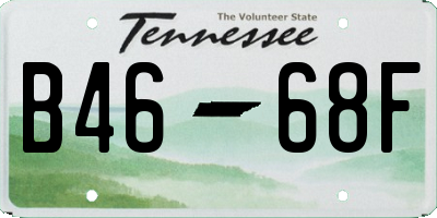 TN license plate B4668F