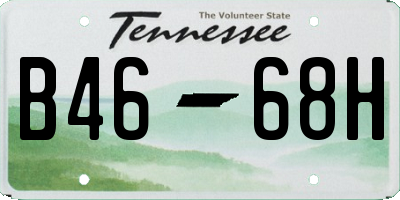 TN license plate B4668H