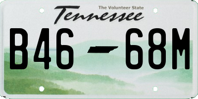 TN license plate B4668M