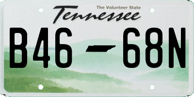 TN license plate B4668N