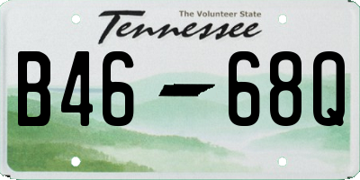 TN license plate B4668Q