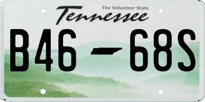 TN license plate B4668S