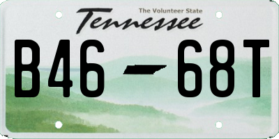 TN license plate B4668T