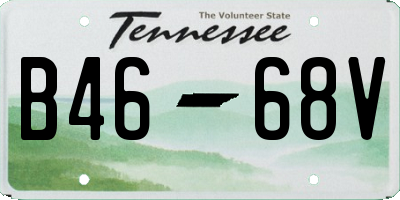 TN license plate B4668V