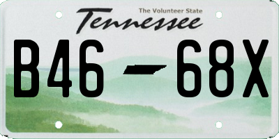 TN license plate B4668X