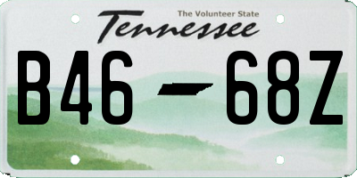 TN license plate B4668Z