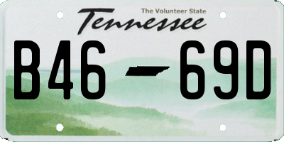 TN license plate B4669D