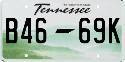 TN license plate B4669K