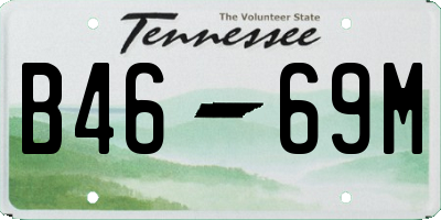 TN license plate B4669M