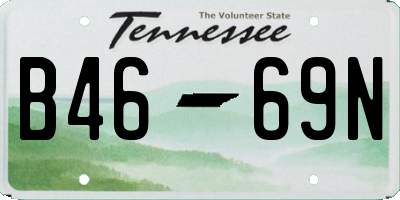TN license plate B4669N