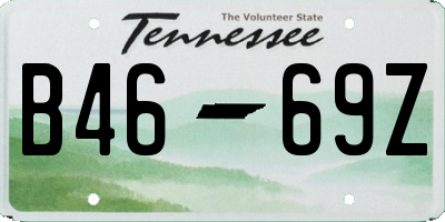 TN license plate B4669Z