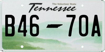 TN license plate B4670A