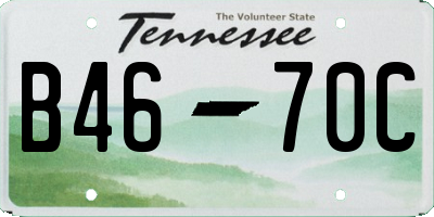 TN license plate B4670C