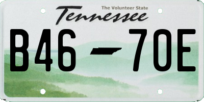 TN license plate B4670E