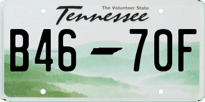 TN license plate B4670F