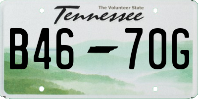 TN license plate B4670G